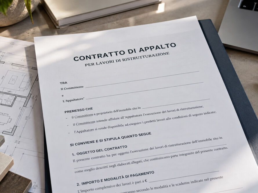 Edil Fintech - Contratto di appalto per ristrutturazione